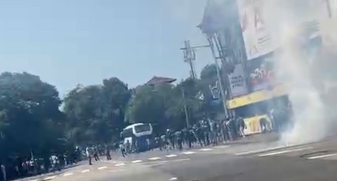 Police fire tear gas at protesters near PM’s Office