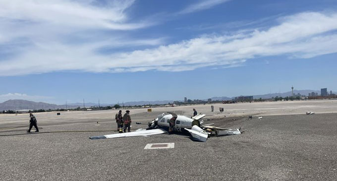 Four killed as 2 planes collide at Las Vegas airport