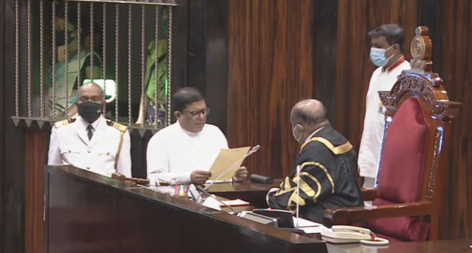 Vajira Abeywardena sworn in as UNP National List MP