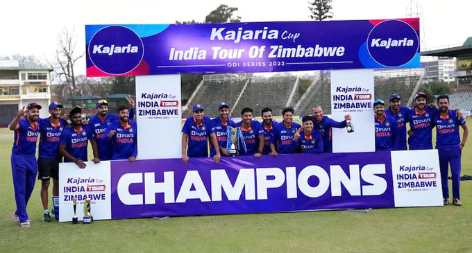 Team India’s celebration after series clean sweep