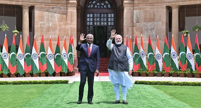 Ibrahim Solih meets PM Narendra Modi in New Delhi