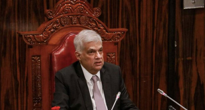 President Ranil Wickremesinghe to present the interim budget today