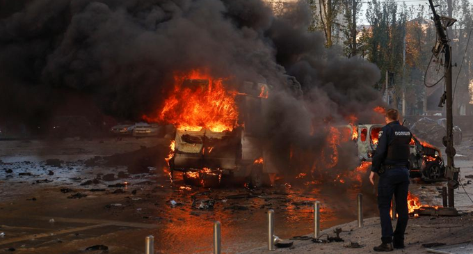 Deadly Russian strikes batter Ukrainian cities after Crimea bridge blaze