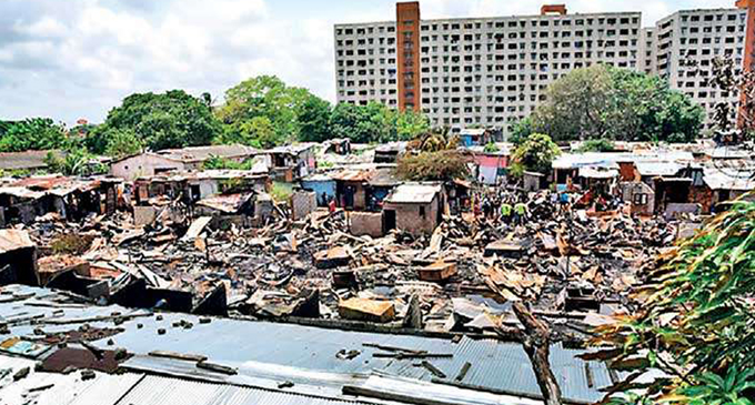 Many settled illegally in fire hit Kajeemawatta